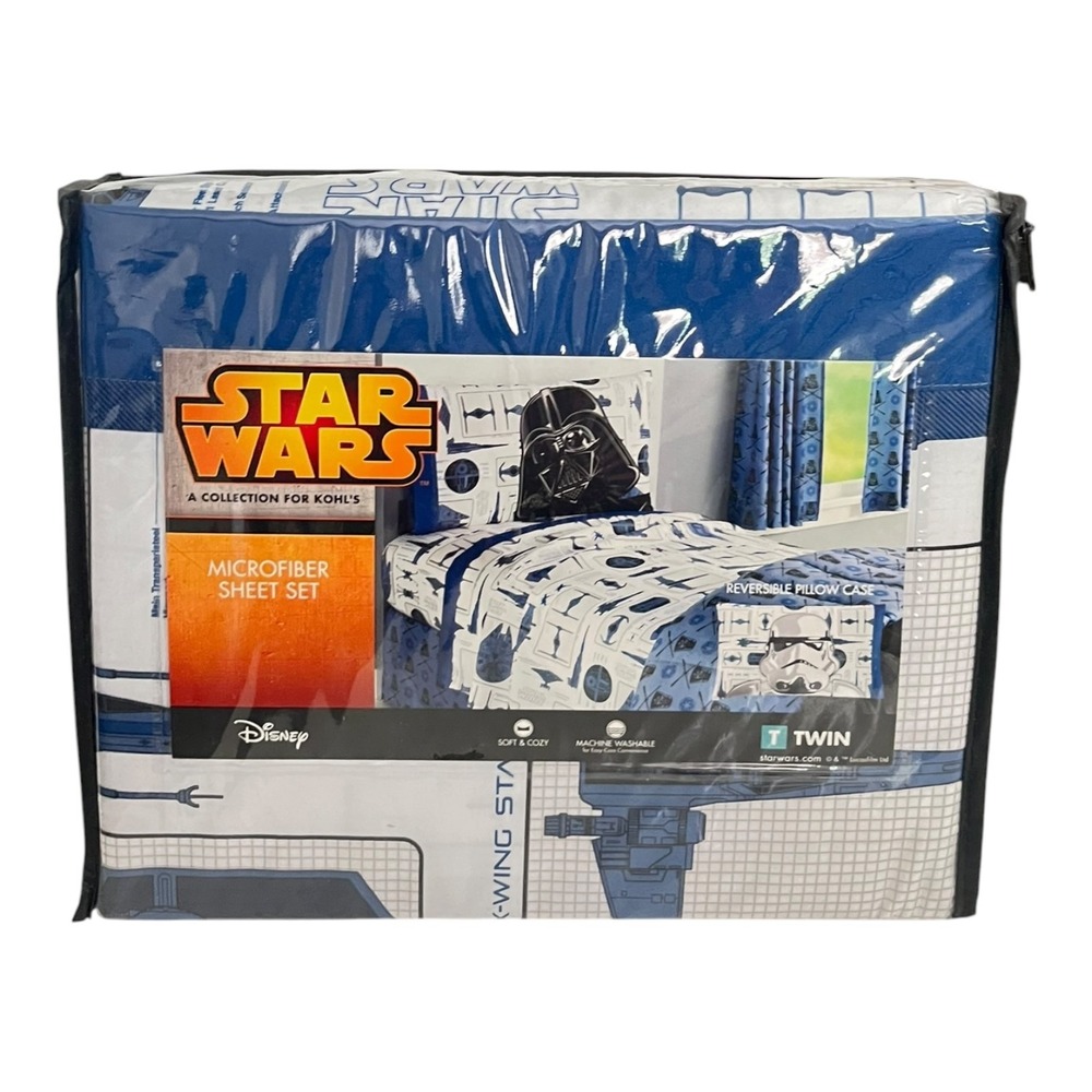 New Disney Star Wars Sheet Twin Set Microfiber 100% Polyester Cozy Easy Care